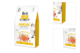 Brit Care granuly Cat Grain-Free Haircare Healthy & Shiny  Coat losos a kura 2 kg 3