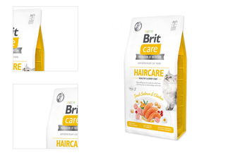 Brit Care granuly Cat Grain-Free Haircare Healthy & Shiny Coat losos a kura 7 kg 4