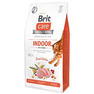 Brit Care granuly Cat Grain-Free Indoor Anti-stress kura 7 kg
