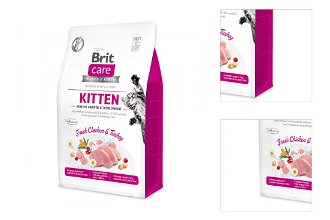Brit Care granuly Cat Grain-Free Kitten Healthy Growth & Development kura a morka 0,4 kg 3