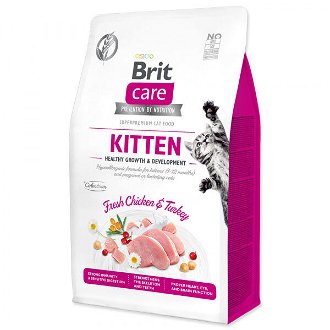 Brit Care granuly Cat Grain-Free Kitten Healthy Growth & Development kura a morka 0,4 kg 2