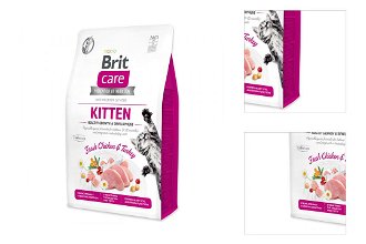 Brit Care granuly Cat Grain-Free Kitten Healthy Growth & Development kura a morka 2 kg 3
