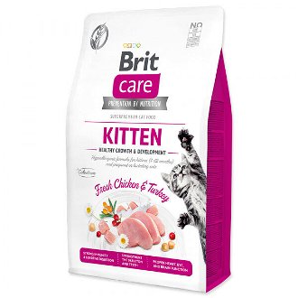 Brit Care granuly Cat Grain-Free Kitten Healthy Growth & Development kura a morka 2 kg 2