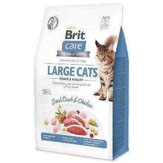 Brit Care granuly Cat Grain-Free Large cats Power & Vitality kačica a kura 0,4 kg