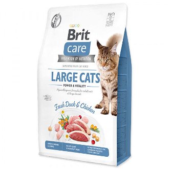 Brit Care granuly Cat Grain-Free Large cats Power & Vitality kačica a kura 2 kg