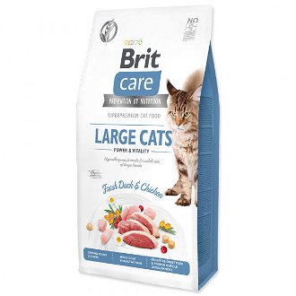 Brit Care granuly Cat Grain-Free Large cats Power & Vitality kačica a kura 7 kg