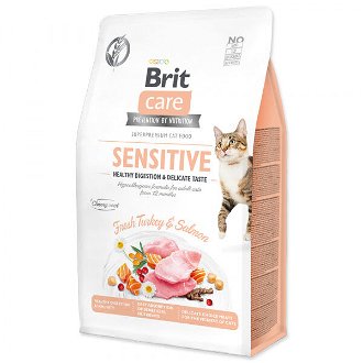 Brit Care granuly Cat Grain-Free Sensitive Healthy Digestion & Delicate Taste morka a losos 0,4 kg