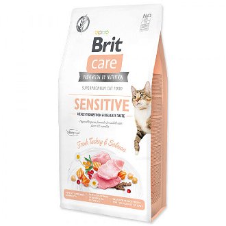 Brit Care granuly Cat Grain-Free Sensitive Healthy Digestion & Delicate Taste morka a losos 7 kg 2