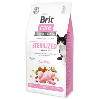 Brit Care granuly Cat Grain-Free Sterilized Sensitive králik 7 kg