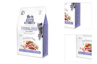 Brit Care granuly Cat Grain-Free Sterilized Weight Control kačica a morka 0,4 kg 3