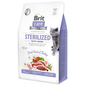 Brit Care granuly Cat Grain-Free Sterilized Weight Control kačica a morka 0,4 kg 2