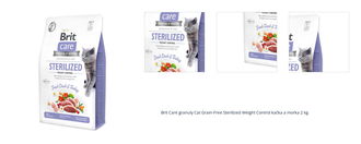 Brit Care granuly Cat Grain-Free Sterilized Weight Control kačka a morka 2 kg 1