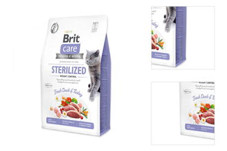 Brit Care granuly Cat Grain-Free Sterilized Weight Control kačka a morka 2 kg 3