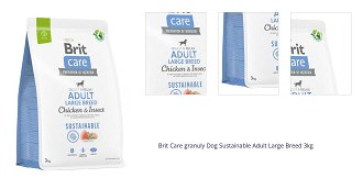 Brit Care granuly Dog Sustainable Adult Large Breed 3kg 1