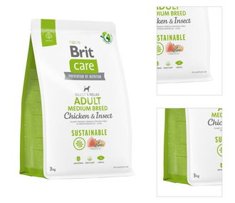 Brit Care granuly Dog Sustainable Adult Medium Breed 3kg 3