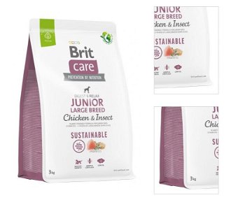 Brit Care granuly Dog Sustainable Junior Large Breed 3kg 3