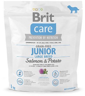 Brit Care granuly Grain-free Junior Large Breed losos a zemiaky 1 kg