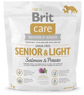 Brit Care granuly Grain-free Senior a Light losos a zemiaky 1 kg