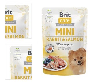 Brit Care Mini Rabbit & Salmon fillets in gravy 85g 4
