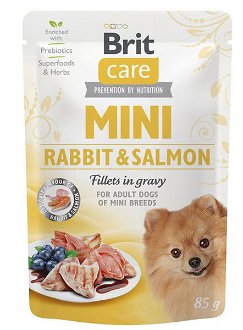 Brit Care Mini Rabbit & Salmon fillets in gravy 85g 2