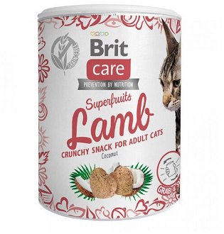 Brit Care snack pre mačky Superfruits jahňací 100g 2