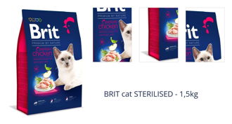 BRIT cat STERILISED - 1,5kg 1
