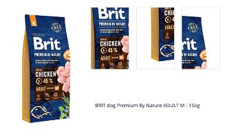 BRIT dog Premium By Nature ADULT M - 15kg 1