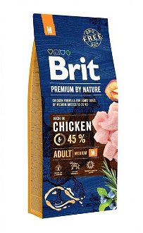 BRIT dog Premium By Nature ADULT M - 15kg 2