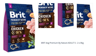 BRIT dog Premium By Nature ADULT S - 2 x 8kg 1