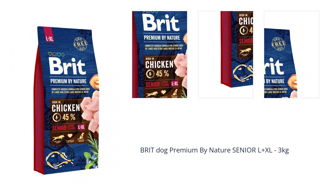 BRIT dog Premium By Nature SENIOR L+XL - 3kg 1