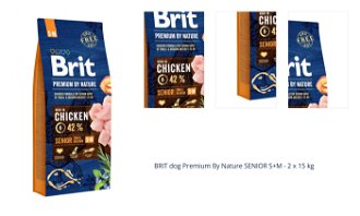 BRIT dog Premium By Nature SENIOR S+M - 2 x 15 kg 1