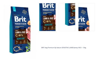 BRIT dog Premium By Nature SENSITIVE LAMB &amp; RICE - 15kg 1