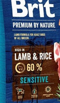 BRIT dog Premium By Nature SENSITIVE LAMB &amp; RICE - 15kg 5