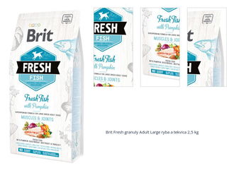 Brit Fresh granuly Adult Large ryba a tekvica 2,5 kg 1