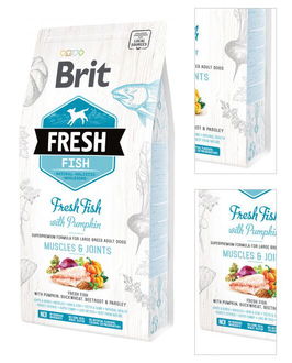 Brit Fresh granuly Adult Large ryba a tekvica 2,5 kg 3