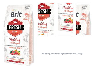 Brit Fresh granuly Puppy Large hovädzie a tekvica 2,5 kg 1