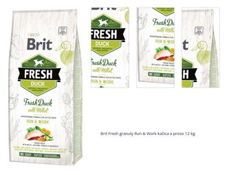 Brit Fresh granuly Run & Work kačica a proso 12 kg 1