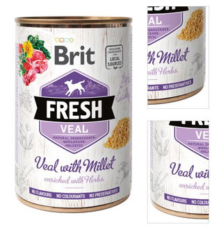 Brit Fresh Veal with Millet 400 g 3