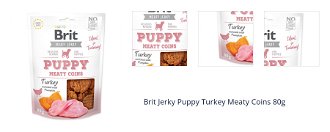 Brit Jerky Puppy Turkey Meaty Coins 80g 1
