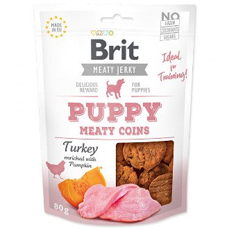 Brit Jerky Puppy Turkey Meaty Coins 80g 2