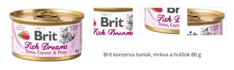 Brit konzerva tuniak, mrkva a hrášok 80 g 1