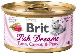 Brit konzerva tuniak, mrkva a hrášok 80 g