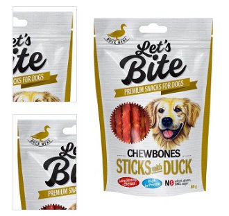 Brit Let´s Bite Chewbones Sticks with Duck 80g 4