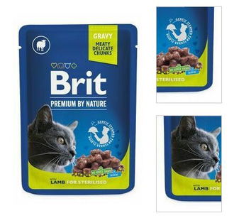 Brit Pramium cat kapsička Sterilized jahňa 100 g 3