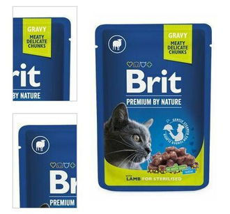 Brit Pramium cat kapsička Sterilized jahňa 100 g 4