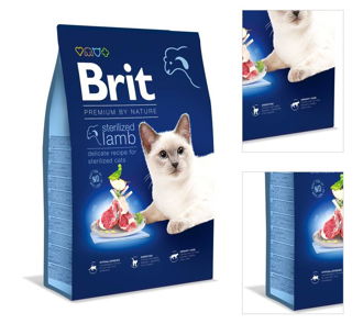 Brit Premium by nature cat Sterilized Lamb -Jahňacie - 8kg 3