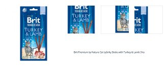 Brit Premium by Nature Cat tyčinky Sticks with Turkey & Lamb 3 ks 1