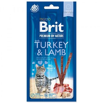 Brit Premium by Nature Cat tyčinky Sticks with Turkey & Lamb 3 ks 2