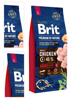 Brit Premium by Nature granuly Adult L kura 15 kg 4