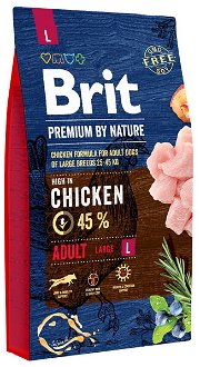 Brit Premium by Nature granuly Adult L kura 8 kg